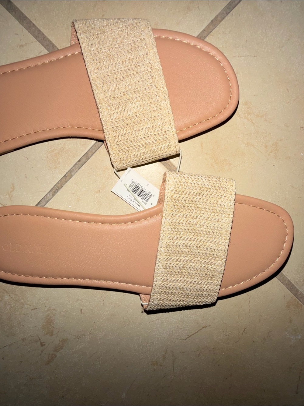 Women’s Neutral Beige Slide Sandals - Lightweight Summer Comfort